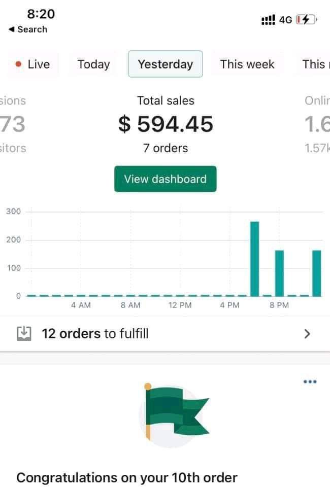 Illustrative Shopify outcome on the RealShip curriculum